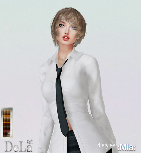 =DeLa*= Mesh Hair "Mia" Reds OrangeBrowns