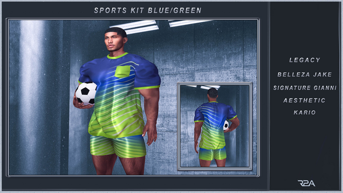 R2A- SPORTS KIT BLUE/GREEN
