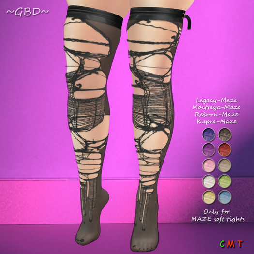 ~GBD~ Anais Stockings-Maze Ripped 