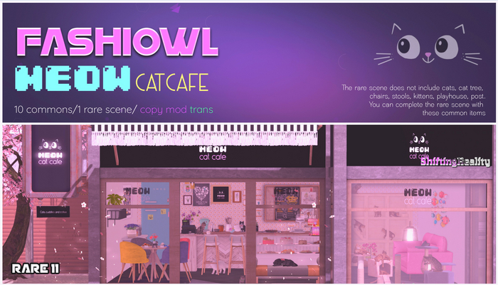11. Fashiowl - Meow CatCafe - RARE