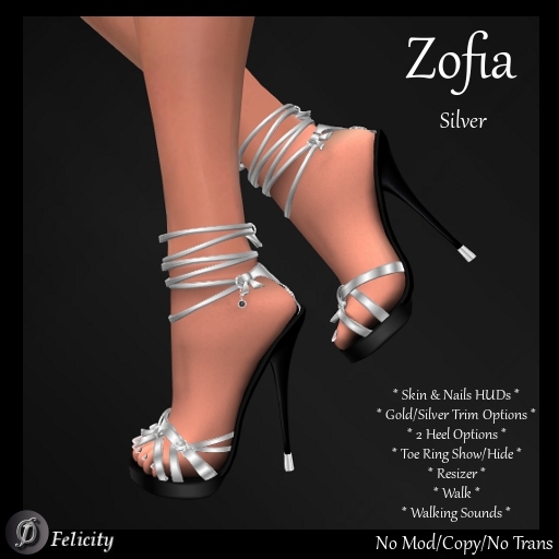 SALE! *Felicity* Zofia Stilettos - Silver High Heels Strappy Sandals (Shoes with 2 Heel Sizes)