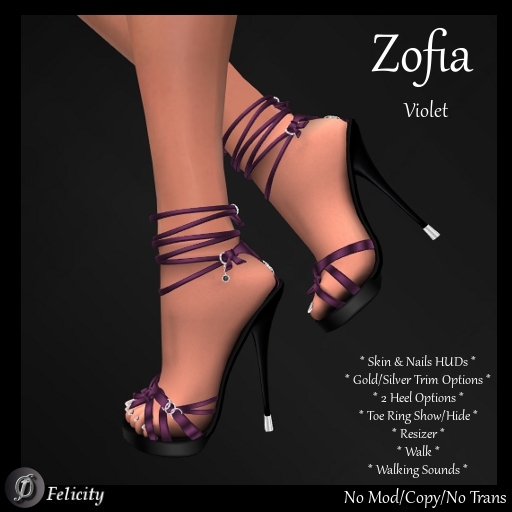 SALE! *Felicity* Zofia Stilettos - Violet Purple High Heels Strappy Sandals (Shoes with 2 Heel Sizes)