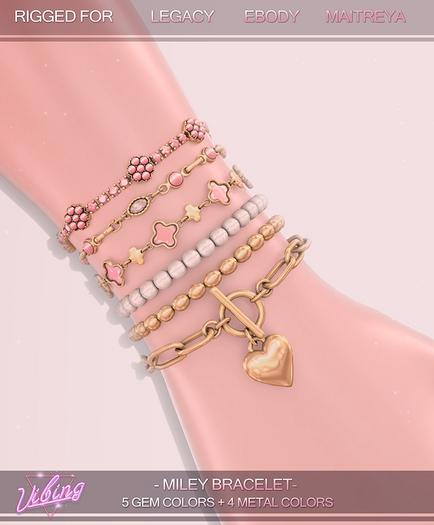 Vibing -- miley bracelet -- silver