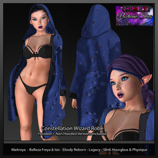 .:.Nocturne Skies.:. Constellation Wizard Robe