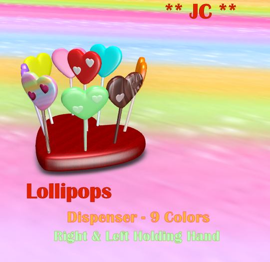 ** JC ** lollipop Heart Dispenser