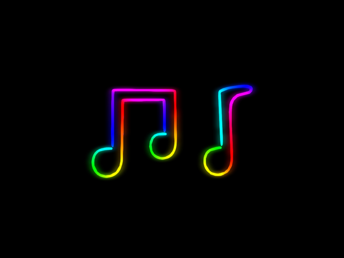 Fiore's Music Note Neon Sign SET* LIGHT CONTROL ON CLICK *ADD