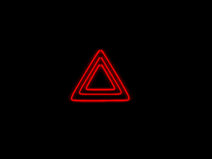 Fiore's TRIANGLES Neon Sign 2LI * RED