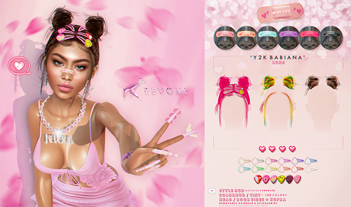 REVOUL - 'Y2K Babiana' BUNS / STYLE PACK <3 (add me)
