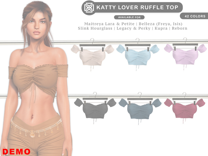 Addams "Katty" Lover Ruffle Top #DEMO