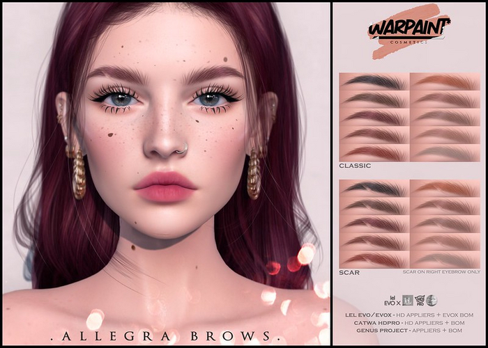 WarPaint* Allegra brows - FATPACK [Catwa HDPro]
