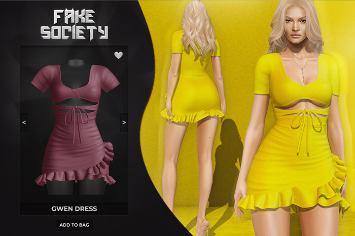 Fake Society x Gwen Dress / Rouge 