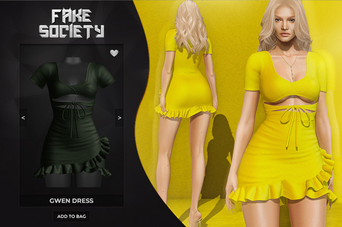 Fake Society x Gwen Dress / Forest 