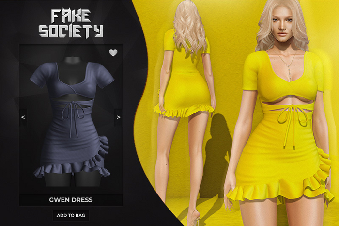 Fake Society x Gwen Dress / Cobalt 