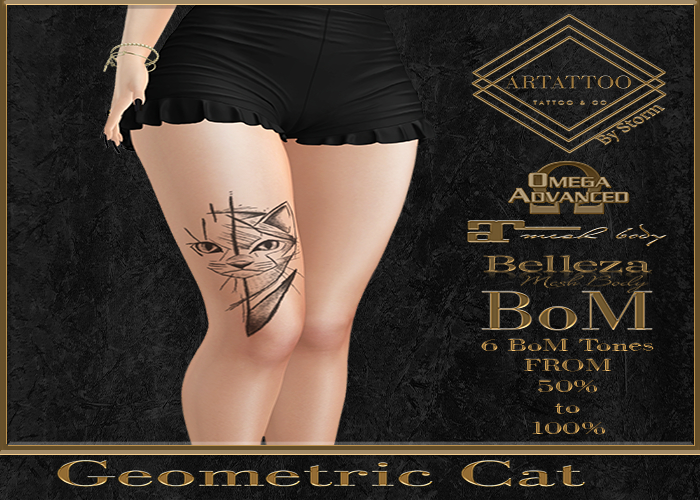 Artattoo Geometeric Cat   
