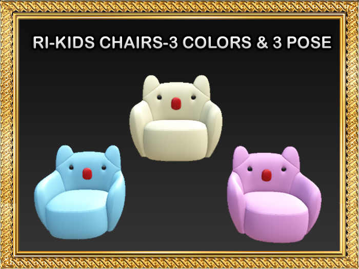 RI-KIDS CHAIRS-3 COLORS & 3 POSE C/M/1P