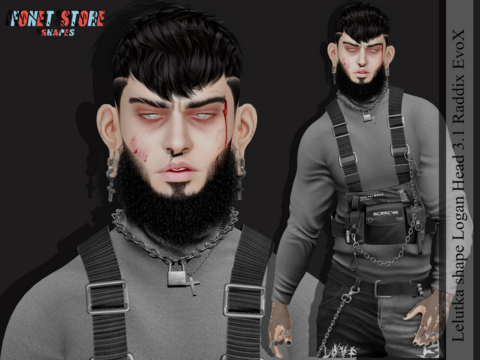 Lelutka shape Logan Head 3.1 Raddix EvoX