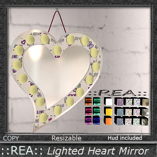 ::REA:: Lighted Heart mirror Resizable