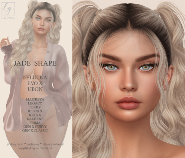 .:LGS :. [JADE] shape for Lelutka Evo X UBON