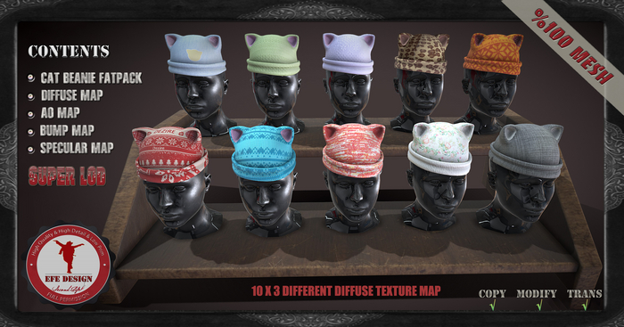 (Efe Design) Cat Beanie Fatpack Fullperm 