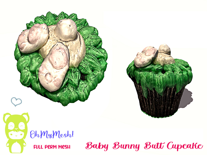 OhMyMesh! Baby Bunny Butt Cupcake Full Perm Mesh