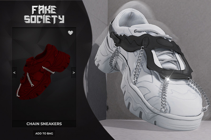 Fake Society x Chain Sneakers / Red