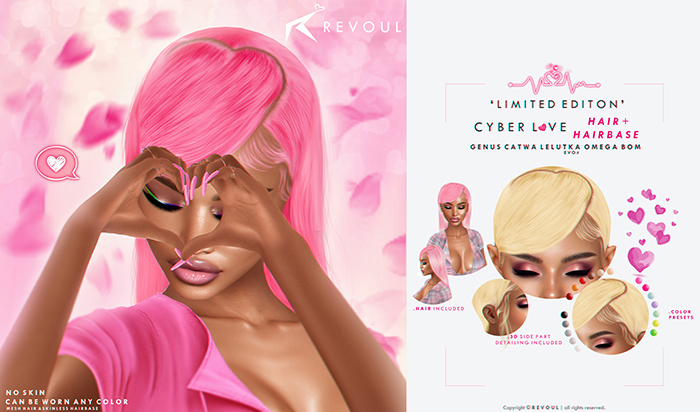 REVOUL - 'Cyber Love' Hair + Hairbase <3 (add me)