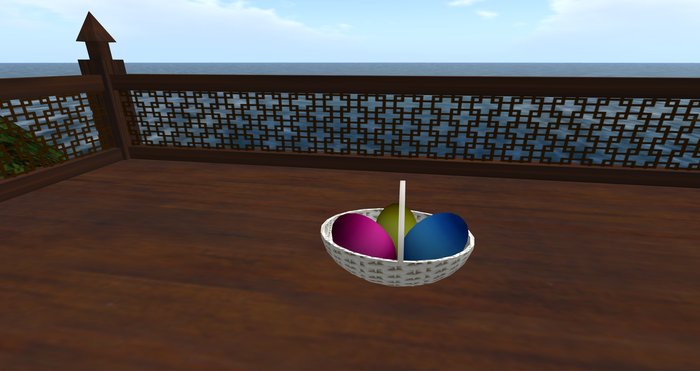 basket filled with huge easter eggs