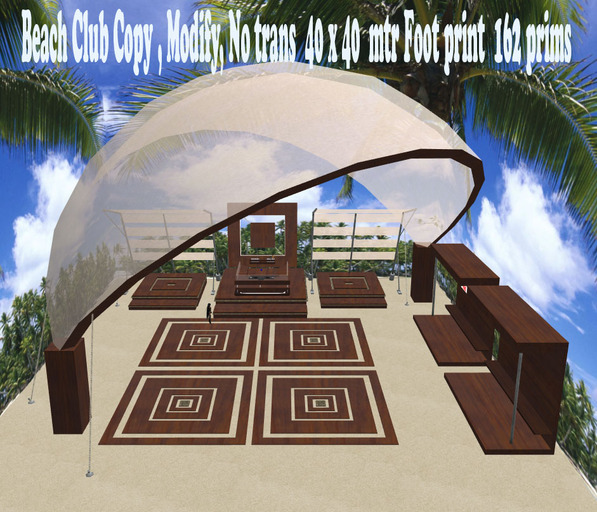 Promo Sale  Beach Club  162 prims
