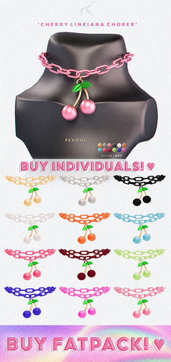 REVOUL - Cherry Linkiana Choker / DELUXE (add me)