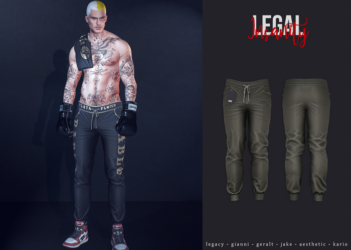 Legal Insanity - Neo track pants green