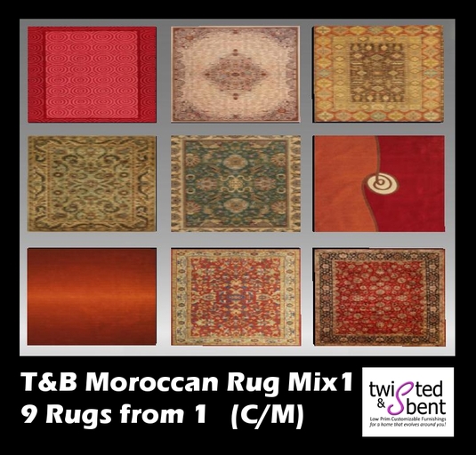 9 Rugs From One - Texture Changing Area Rug Moroccan Mix1