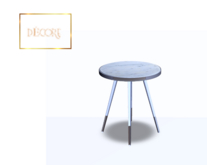 Decor'e - Kain's sidetable *  SILVER & WHITE MARMOL TOP