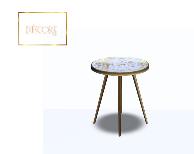 Decor'e - Kain's sidetable *  GOLD & GOLDEN MARMOL TOP 