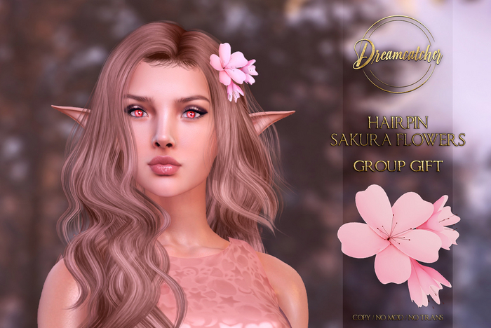 +Dreamcatcher+ Sakura flowers hairpin / Group gift