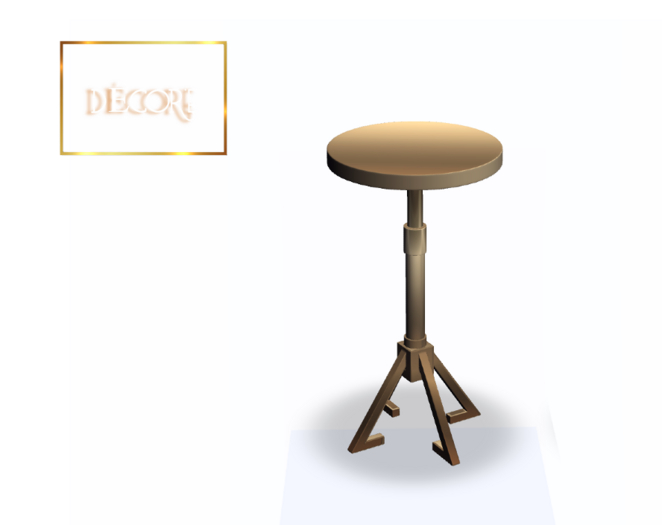 Decor'e -Kain's taller sidetable*GOLD