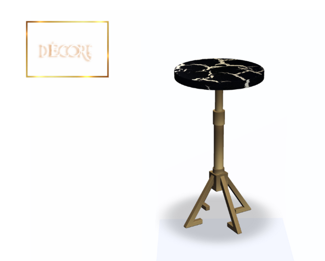 Decor'e -Kain's taller sidetable*GOLD & BLACK MARMOL TOP