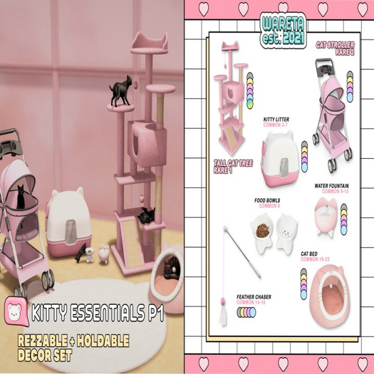 1. - .W. Kitty Essentials P1 - Tall Cat Tree RARE