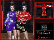 Mistress Vivian , Latex Puff Sleeve blouse ,Pencil Skirt, 70+ Colors,PVC,Rubber . Luna Chelsea