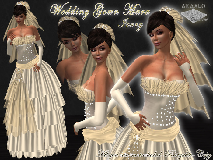 Wedding Gown Mara - Ivory * SPECIAL PRICE New Dedalo Creations Promo * 