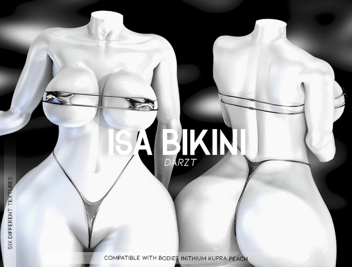 I DARZT l BIKINI ISA l BLACK l PEACH I INITHIUM