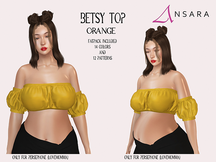 Ansara - Betsy Top - Lovemomma - Orange