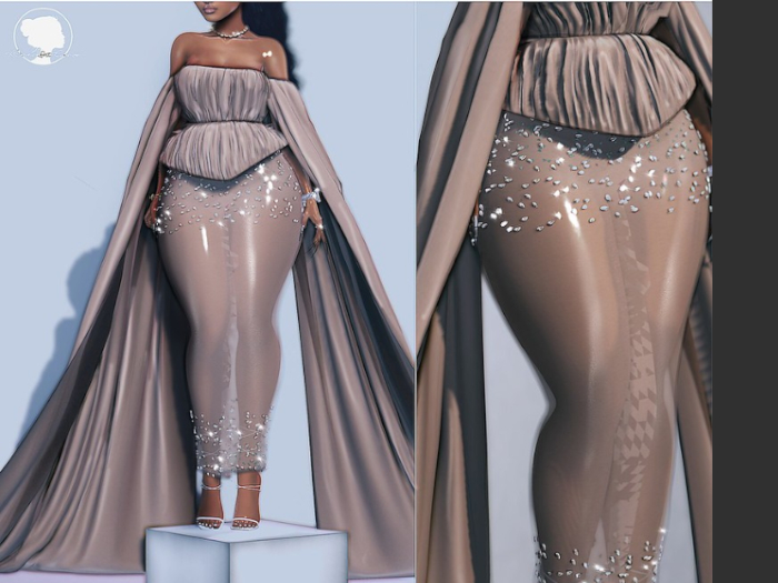 {ABC} Jasmi Peplum Gown FATPACK