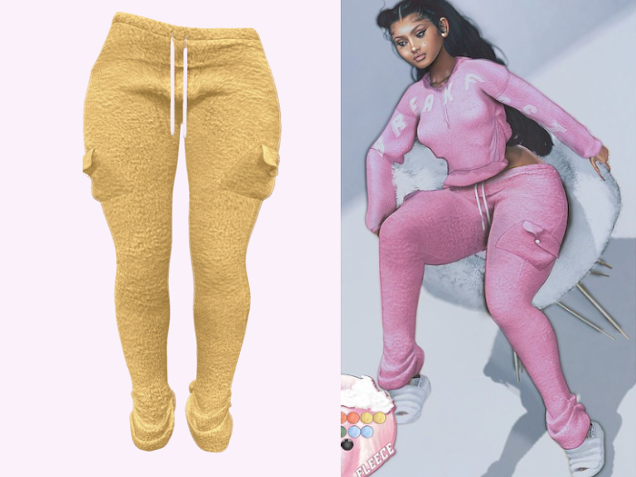 {ABC} Fitted Fleece Joggers Lemon