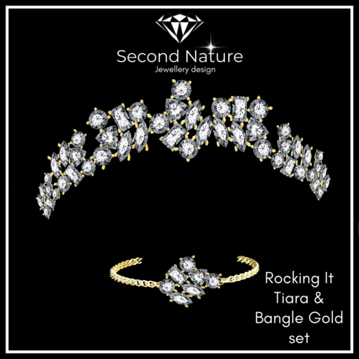 SNJ Rocking It Tiara & Bangle Gold ADD!