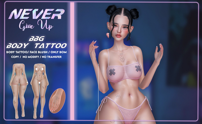 [NG] BGG Body Tattoo & Face Blush