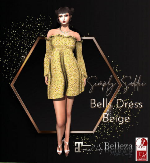 Simply Saddii-Bells Dress Beige
