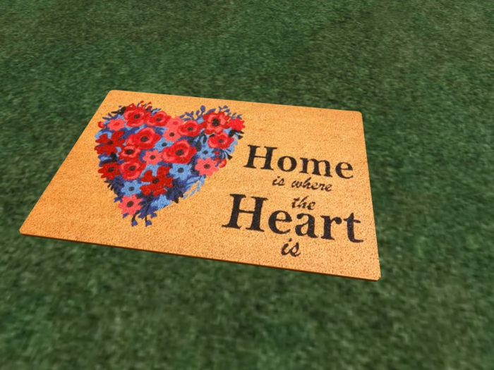 TM Home Is Where The Heart Is Doormat
