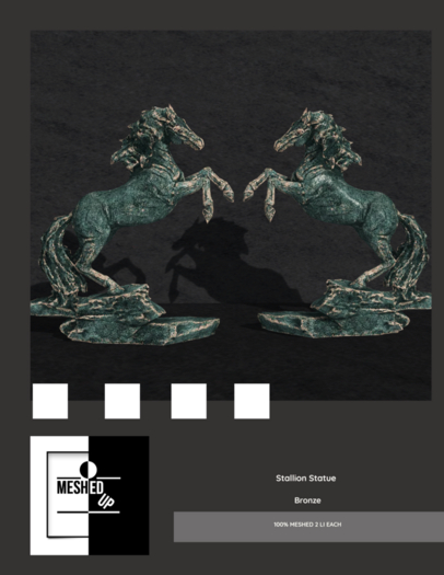 MeshedUp: Stallion Statue Bronze