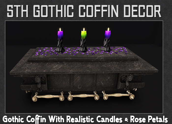 5TH~ Mesh Gothic Coffin Decor