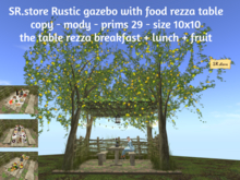 SR.store Rustic gazebo with food rezza table